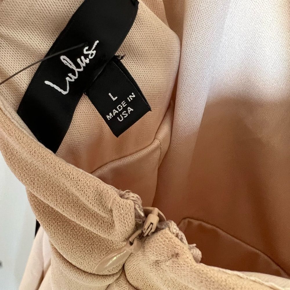 Lulu's Cream One-Shoulder Dress - Picture 4 of 4